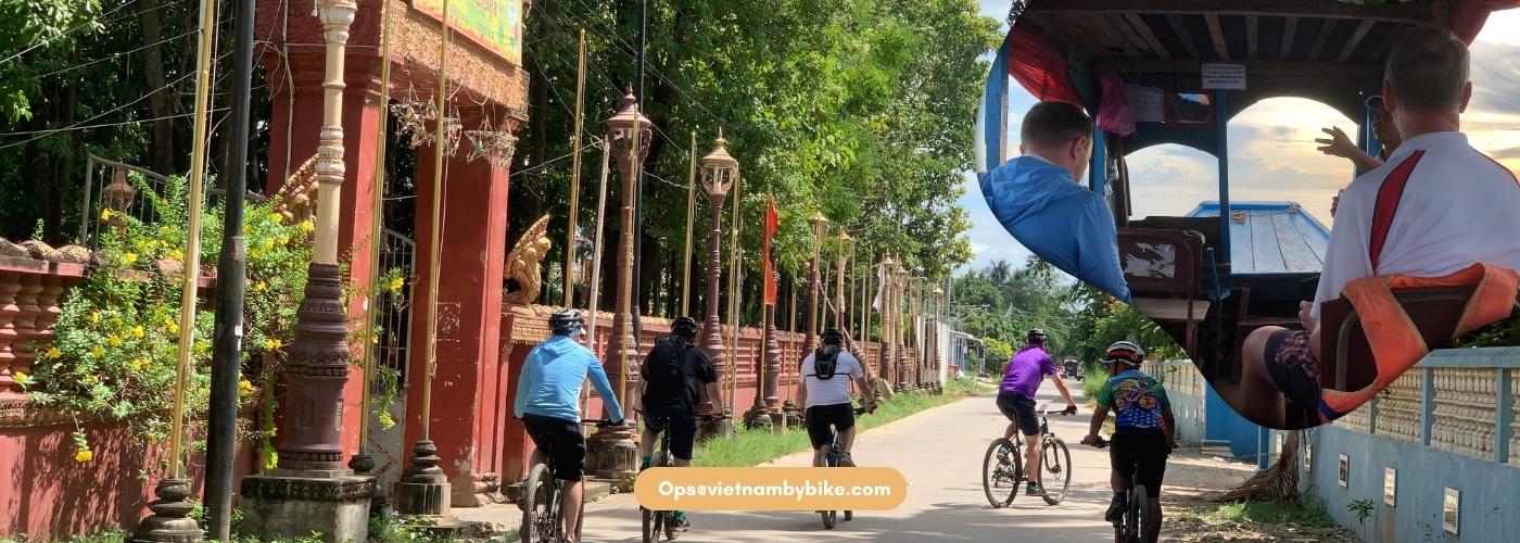 Biking through traditional Cambodian villages and Roluos temples